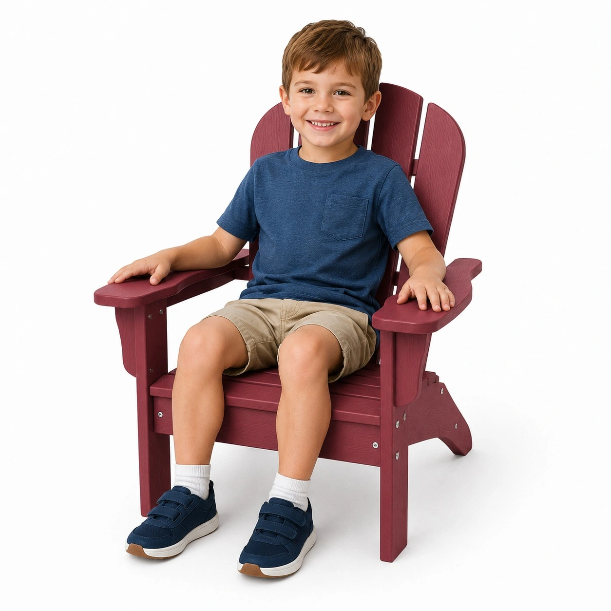 Gyerek red brown Adirondack szék