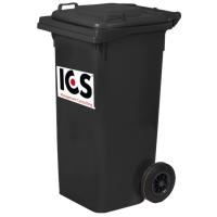 Fekete műanyag szemeteskuka (240L)