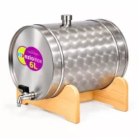 Kanna hordó csappal | Inox | 6L 