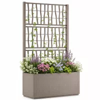 Virágláda támaszráccsal 80L | Taupe